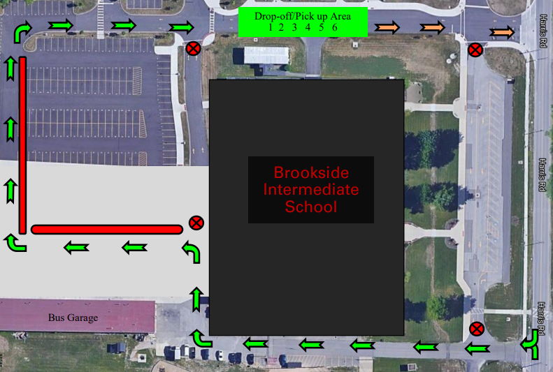  picture of a driving map of the school